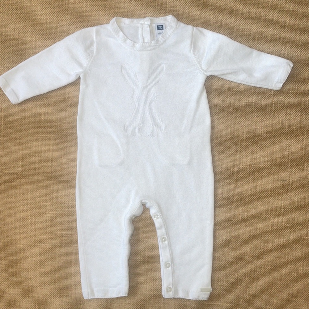 Darling EUC Janie and Jack Bunny Rabbit sweater one piece-Perfect for Easter